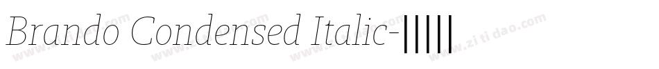 Brando Condensed Italic字体转换